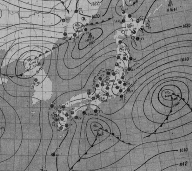 1946年3月3日の天気図